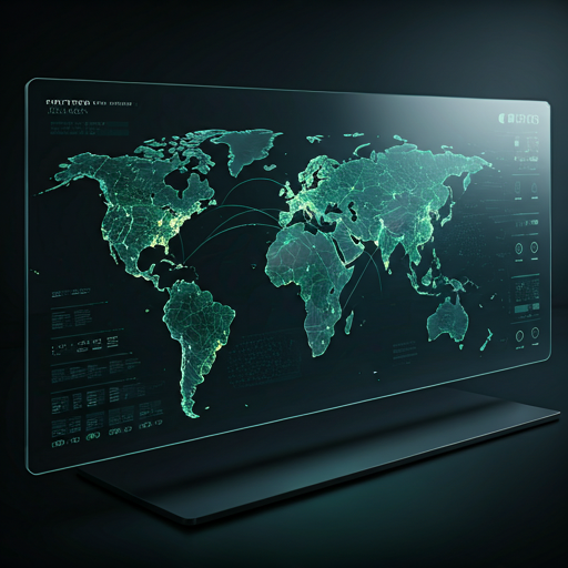 A glowing global map with carbon-sequestration heat-points - Climate Risk Atlas.